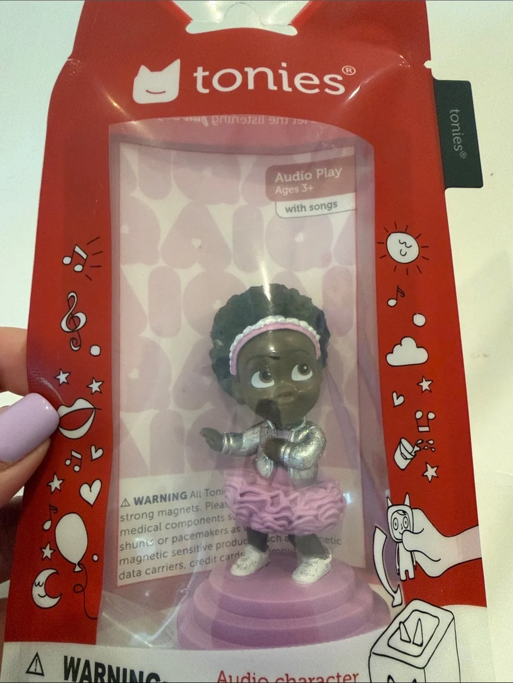 NWT Tonies Qaiqai Audio Character Figure - Red Packaging with Pink/Purple Figure